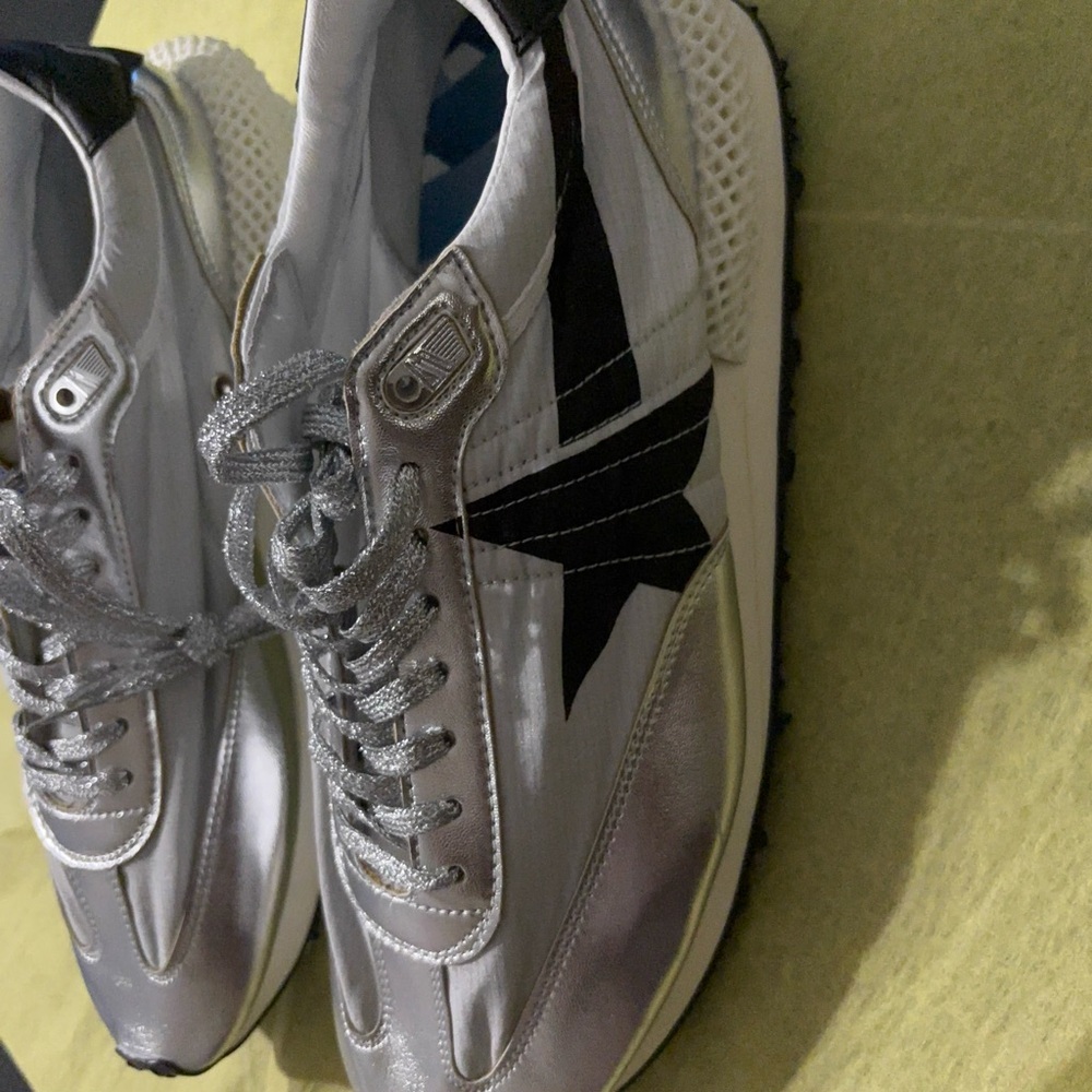 GOLDEN GOOSE Marathon Leather-Trimmed Ripstop Sneakers 12 Cm 28.6 - Picture 5 of 16